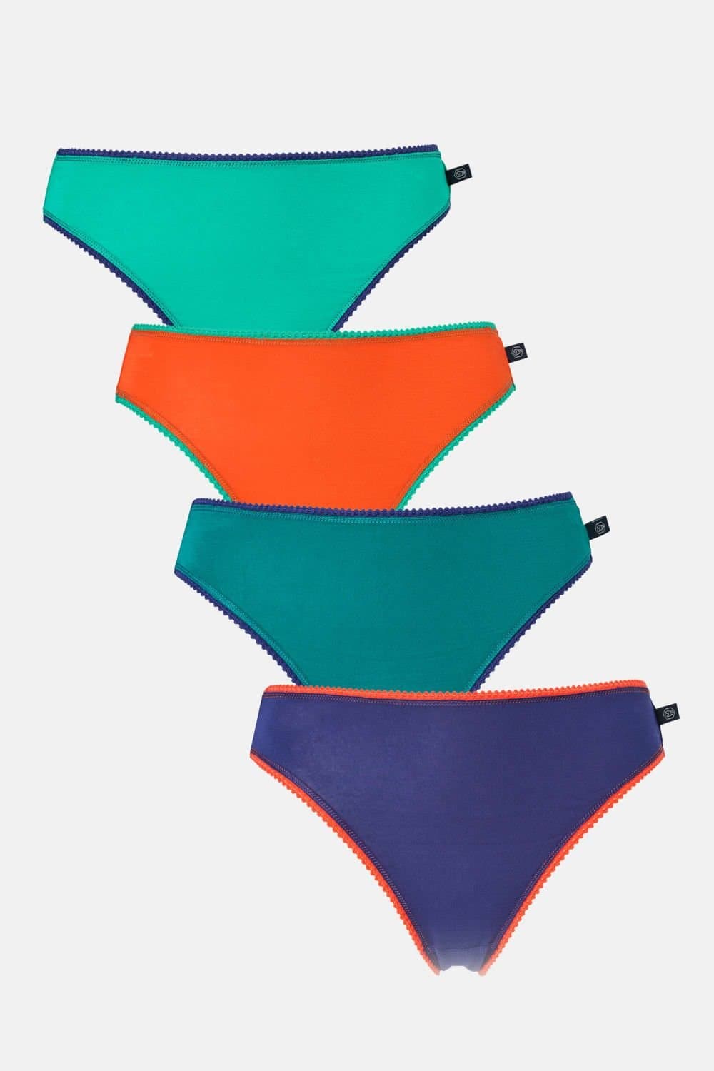 British Boxers British Boxers Women's Pack of Four "Warm Spice" Bamboo High Leg Knickers