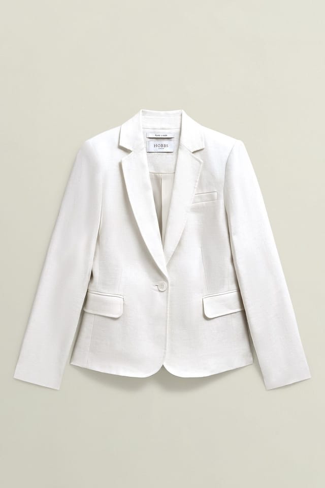 Hobbs London Hobbs London Women's Blake Linen Jacket in Natural White - 2