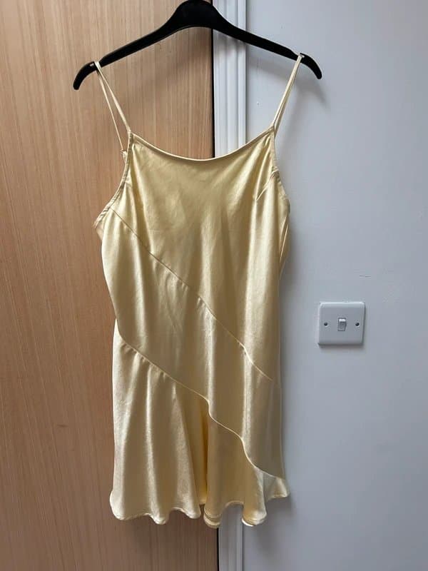 ASOS Yellow silk mini summer dress