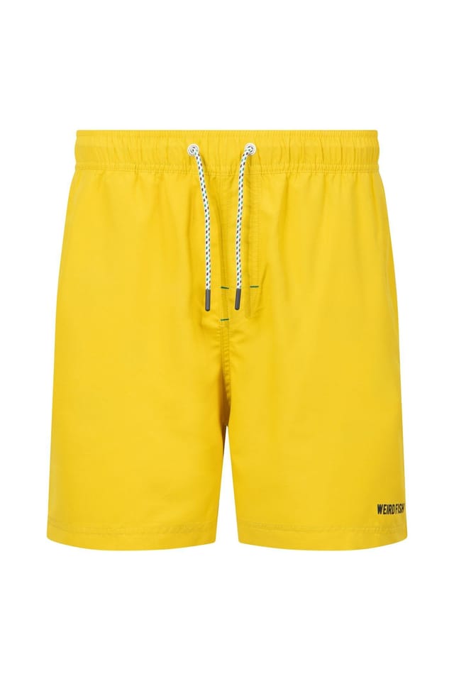 Weird Fish Weird Fish Men's Banning Swim Shorts in Bright Yellow - 2