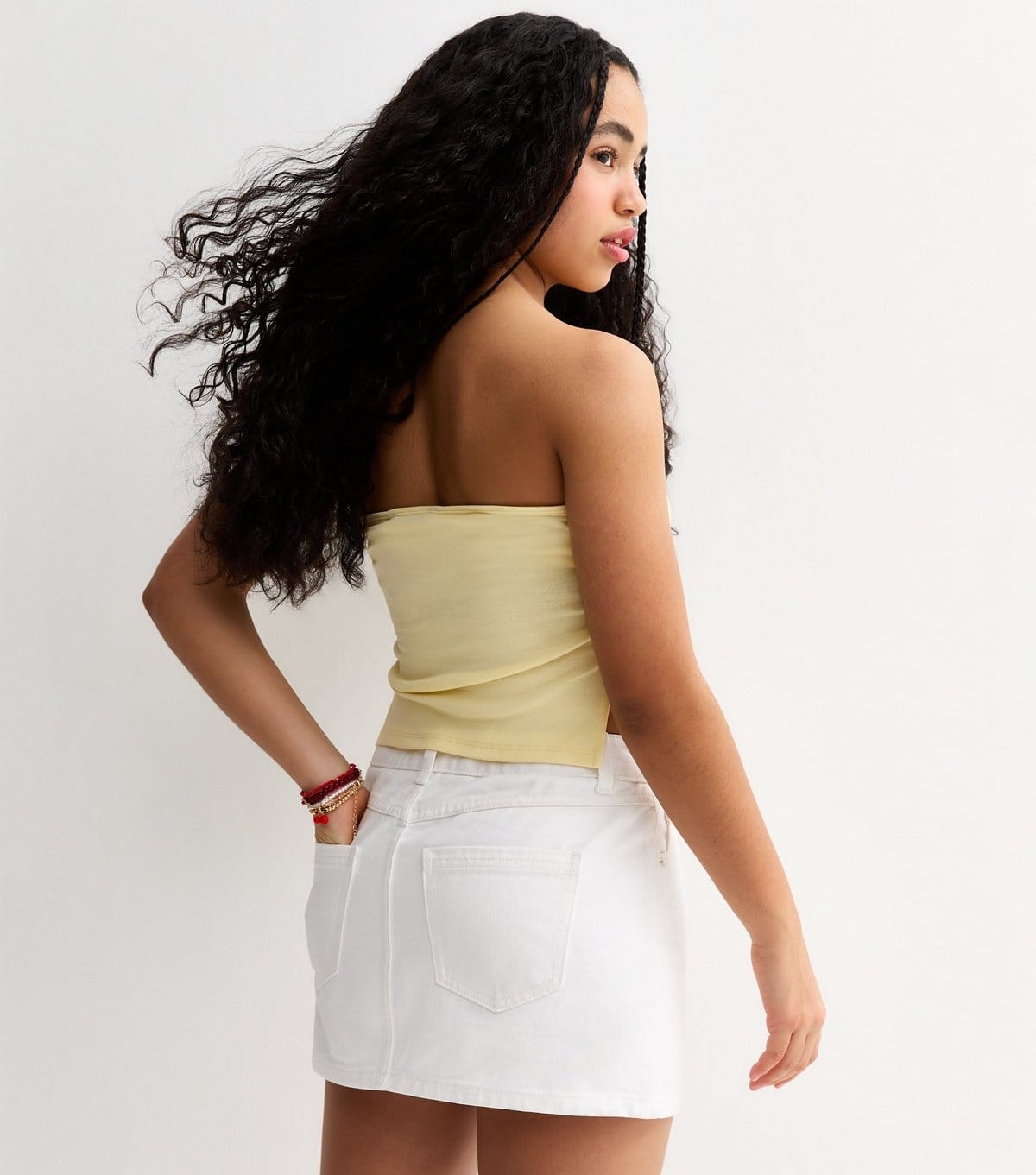 New Look Girls' White Denim Mini Skort New Look - 4