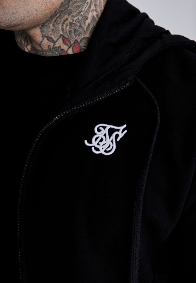 SikSilk SikSilk Men's Essentials Full Zip Hoodie in Black - 2