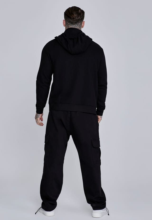 SikSilk SikSilk Men's Essentials Full Zip Hoodie in Black - 3