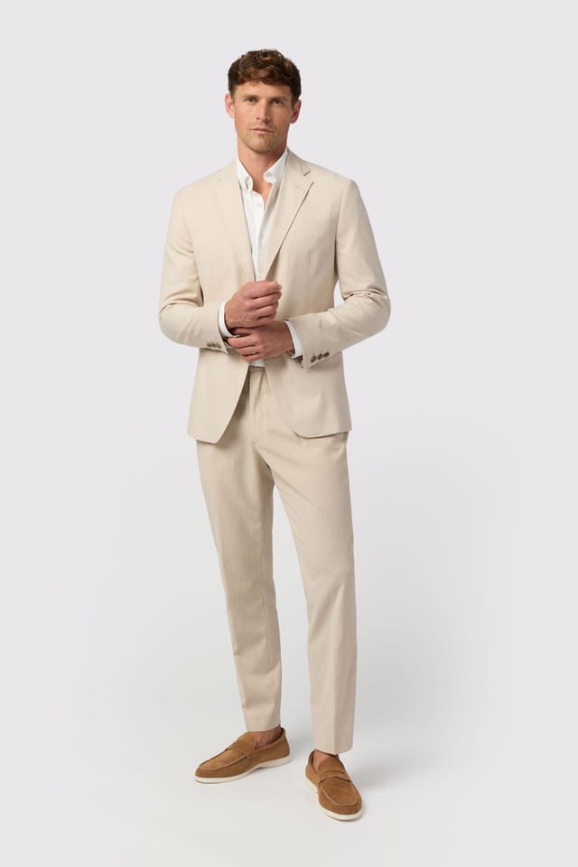 Melka Melka Men's Striped Blazer in Beige - 2