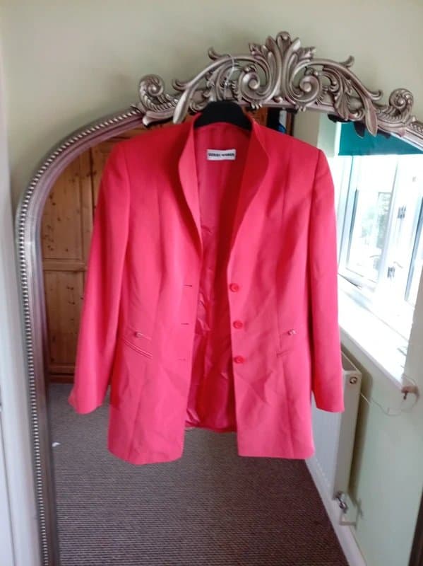 Gerry Weber Gerry Weber size eu36 uk 8 coral orange red summer colourful smart blazer jacket spring occasion
