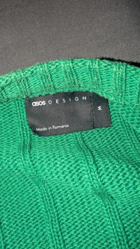 ASOS Design Green Knitted Jumper for Men