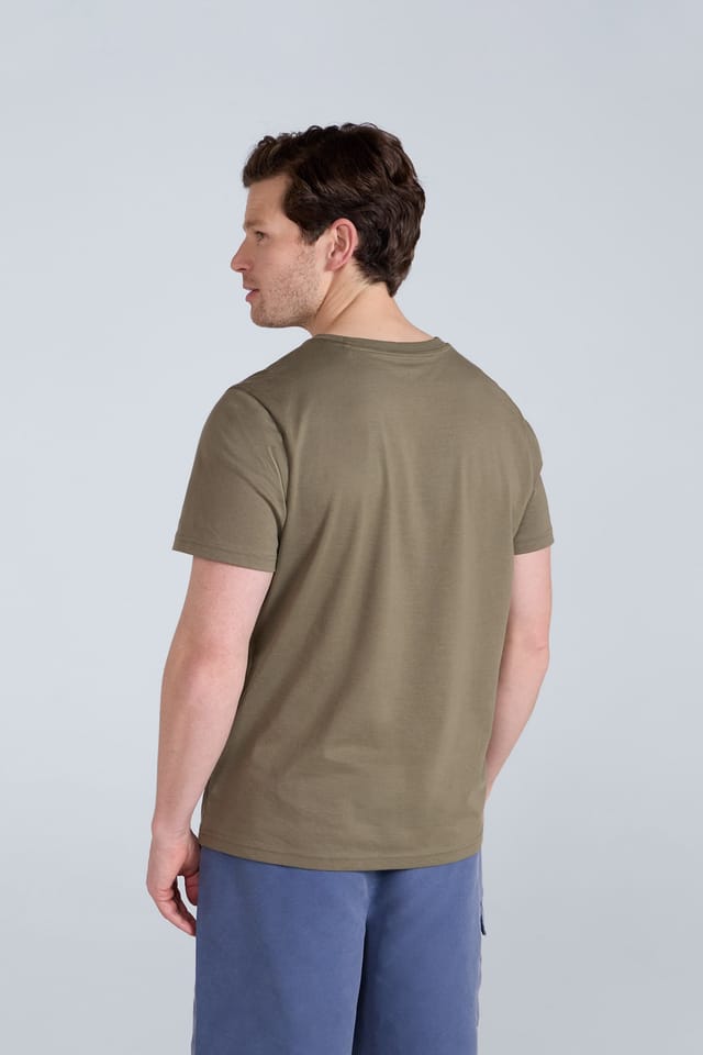 Animal Animal Men's 'Jacob' Short Sleeve Relaxed Fit Lightweight Casual Cotton T-Shirt in Dark Green - 3