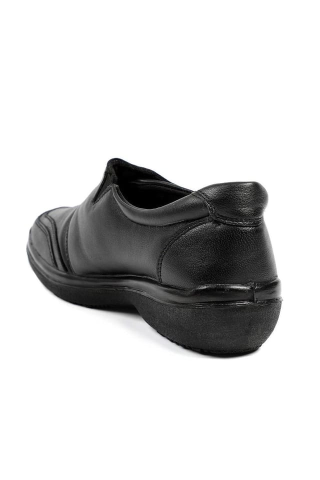 Pavers Pavers Women's Wide Fit Leather Touch Fasten Monk Shoes in Black - 3