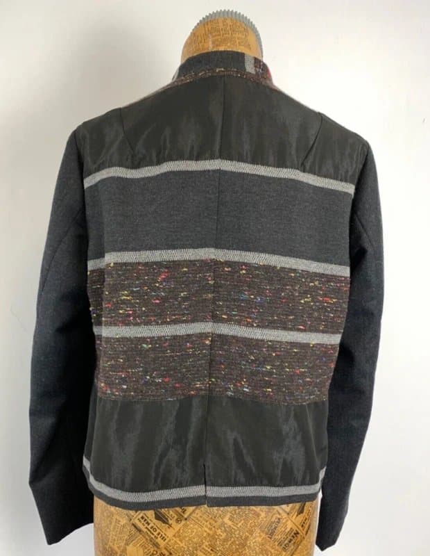 imprévu design imprevu design boho jacket blazer  14 grey brown Wool Blend Midi Short