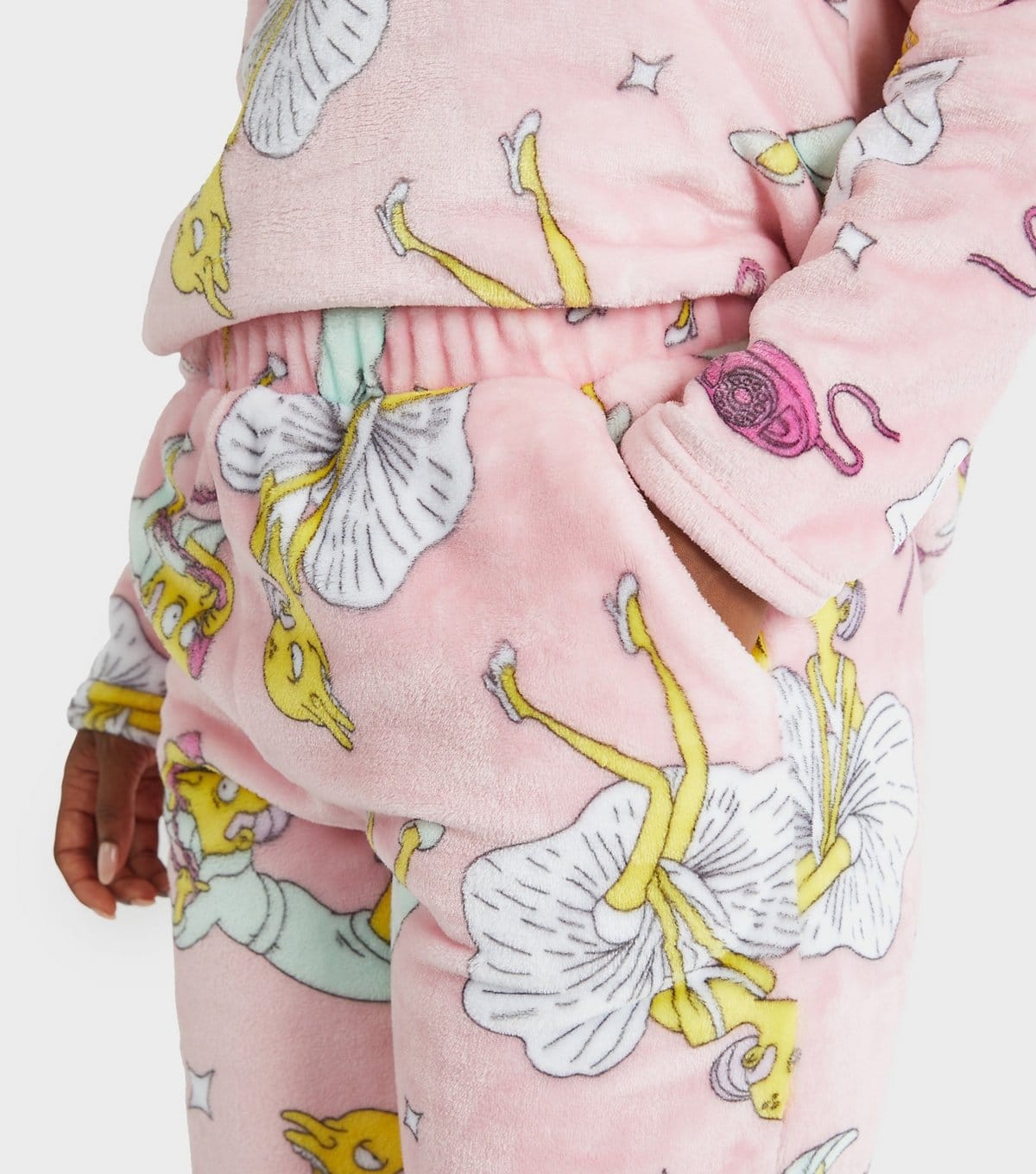 Skinnydip Women's Light Pink The Simpsons Mr Burns Fleece Pyjama Set Skinnydip New Look - 4