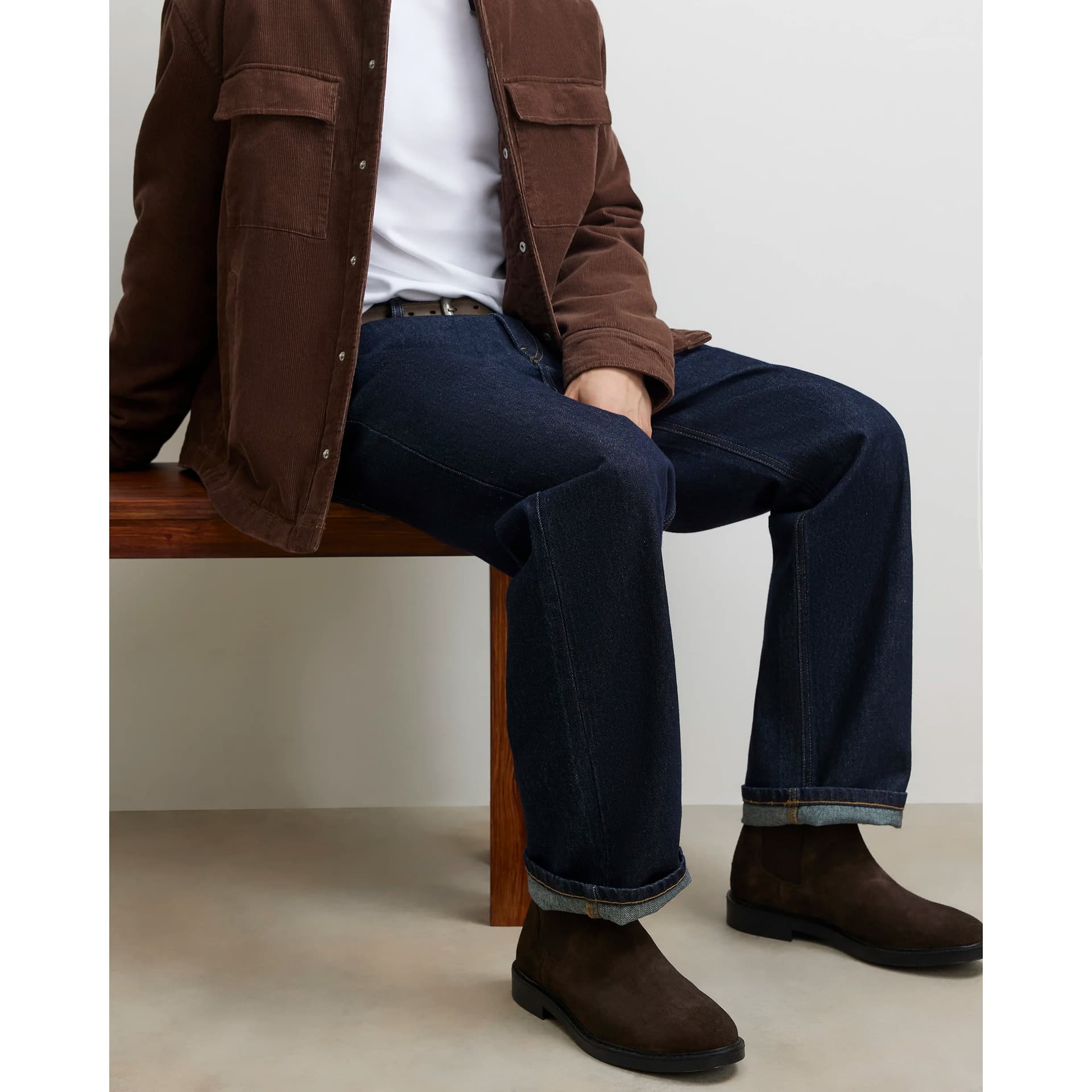 River Island Mens River Island Brown Suede Chelsea Boots