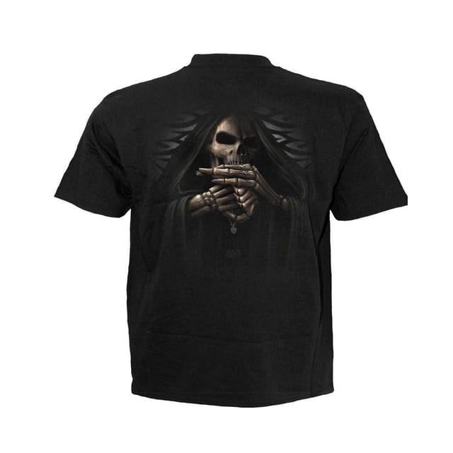 Spiral Direct Spiral Direct Men's Bone Finger T-Shirt in Black - 3