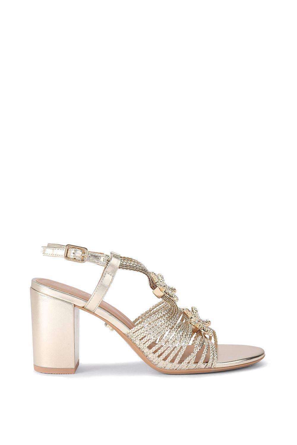 Carvela Carvela Women's 'Marina Block' Sandals in Gold - 4