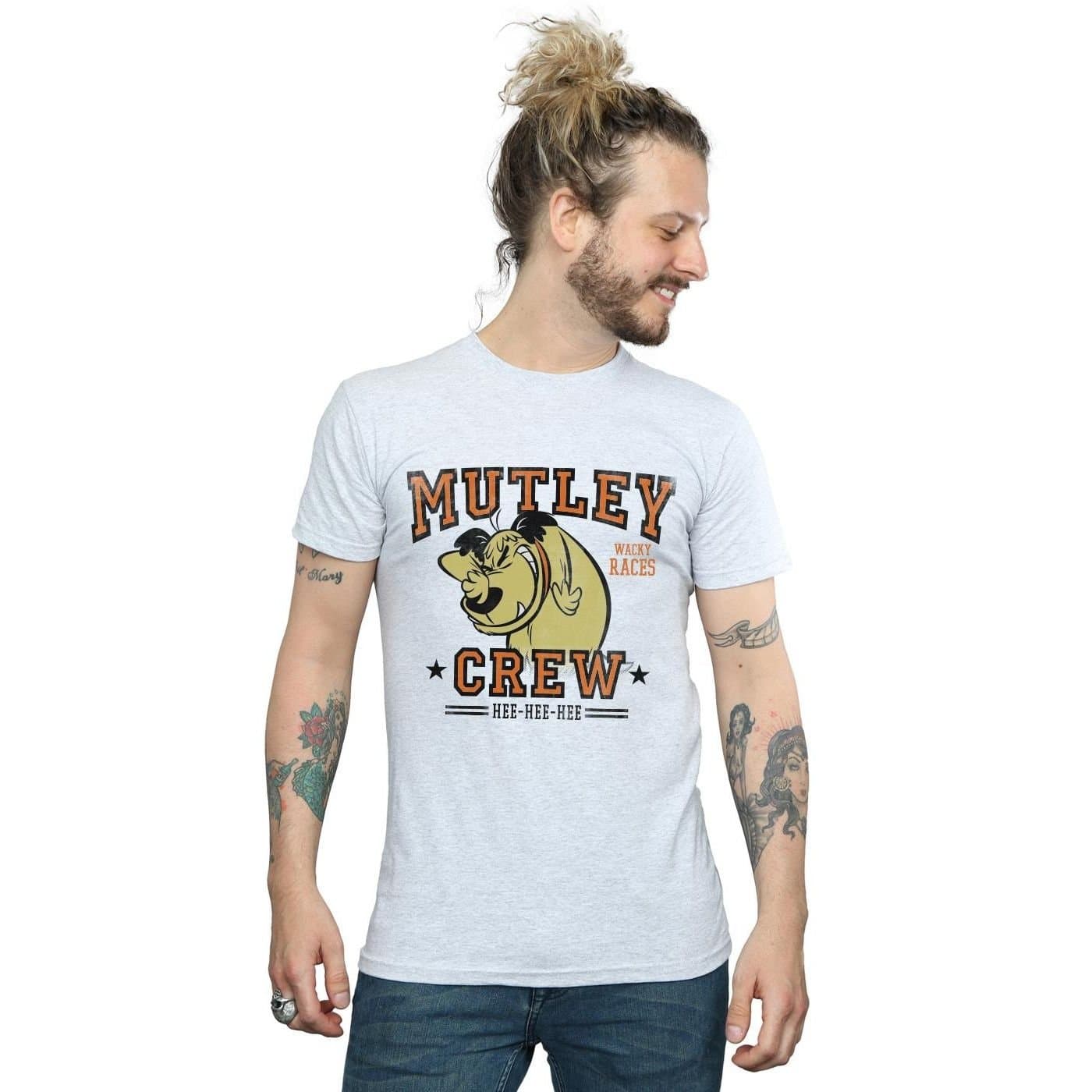 Wacky Races Wacky Races Men's Mutley Crew T-Shirt in Grey