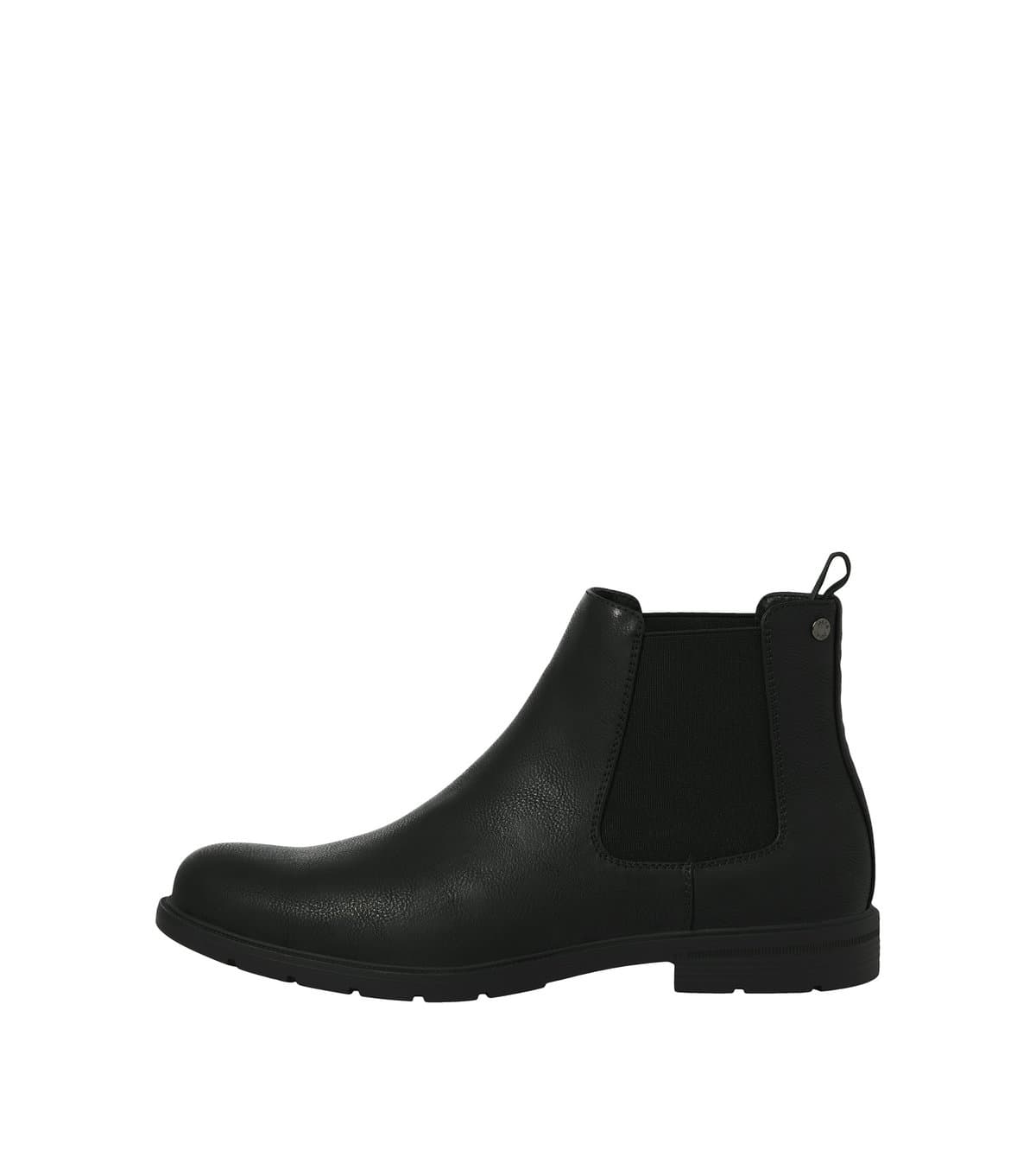jack & jones Jack & Jones Black Faux Leather Chelsea Boots