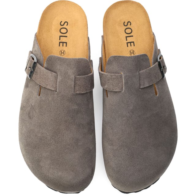 SOLE SOLE Men's Nye Footbed Mule Sandals in Grey - 2