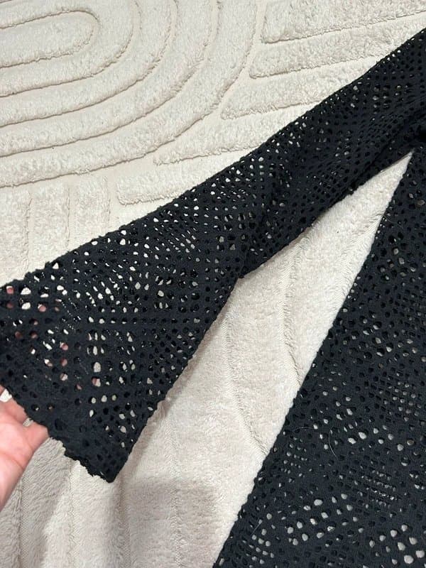 ASOS Black crochet beach cover up - size S