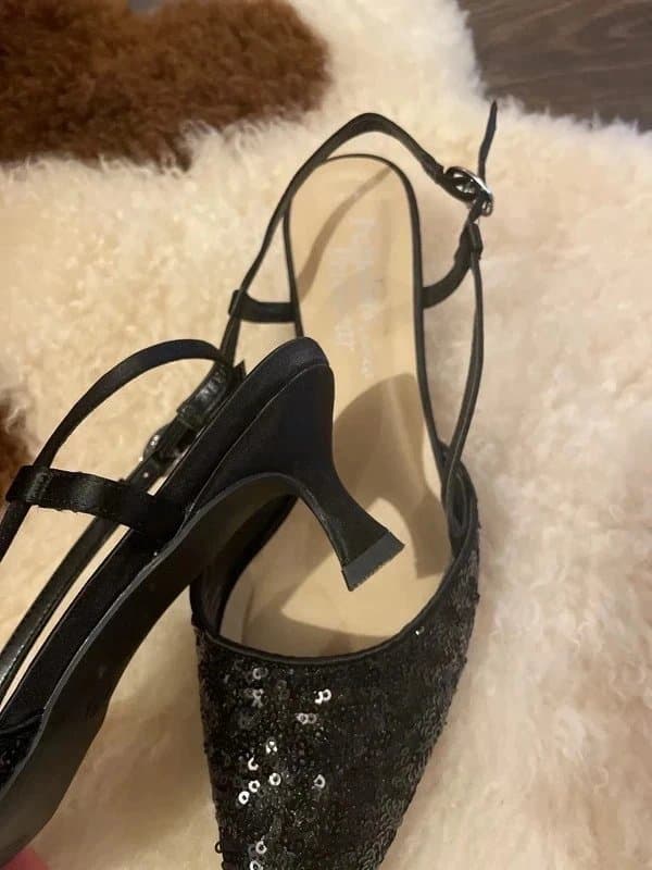 George at ASDA Y2K Sequin Embellished Kitten Heels Size 6