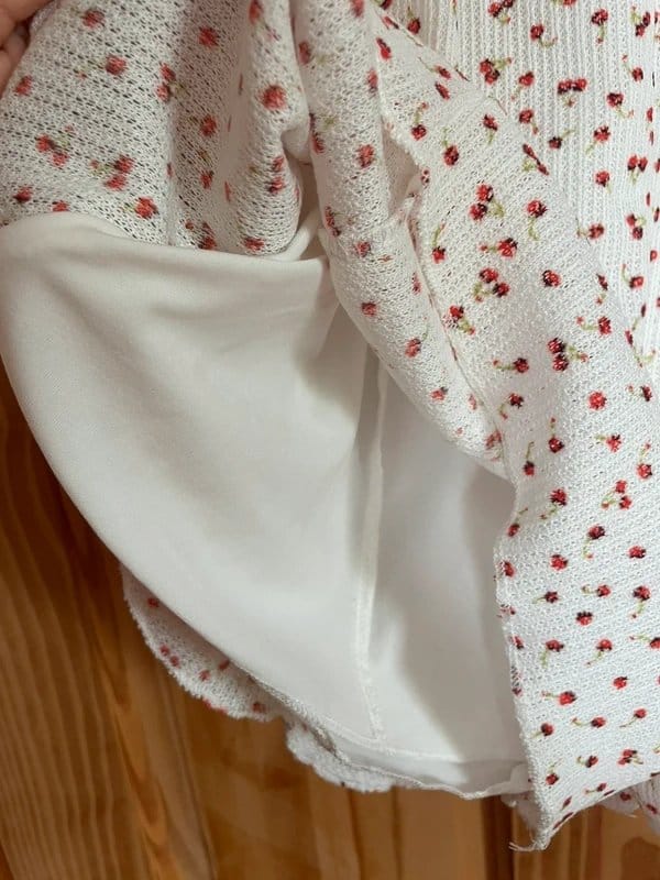 Bershka Cream Floral Print Summer Jumpsuit