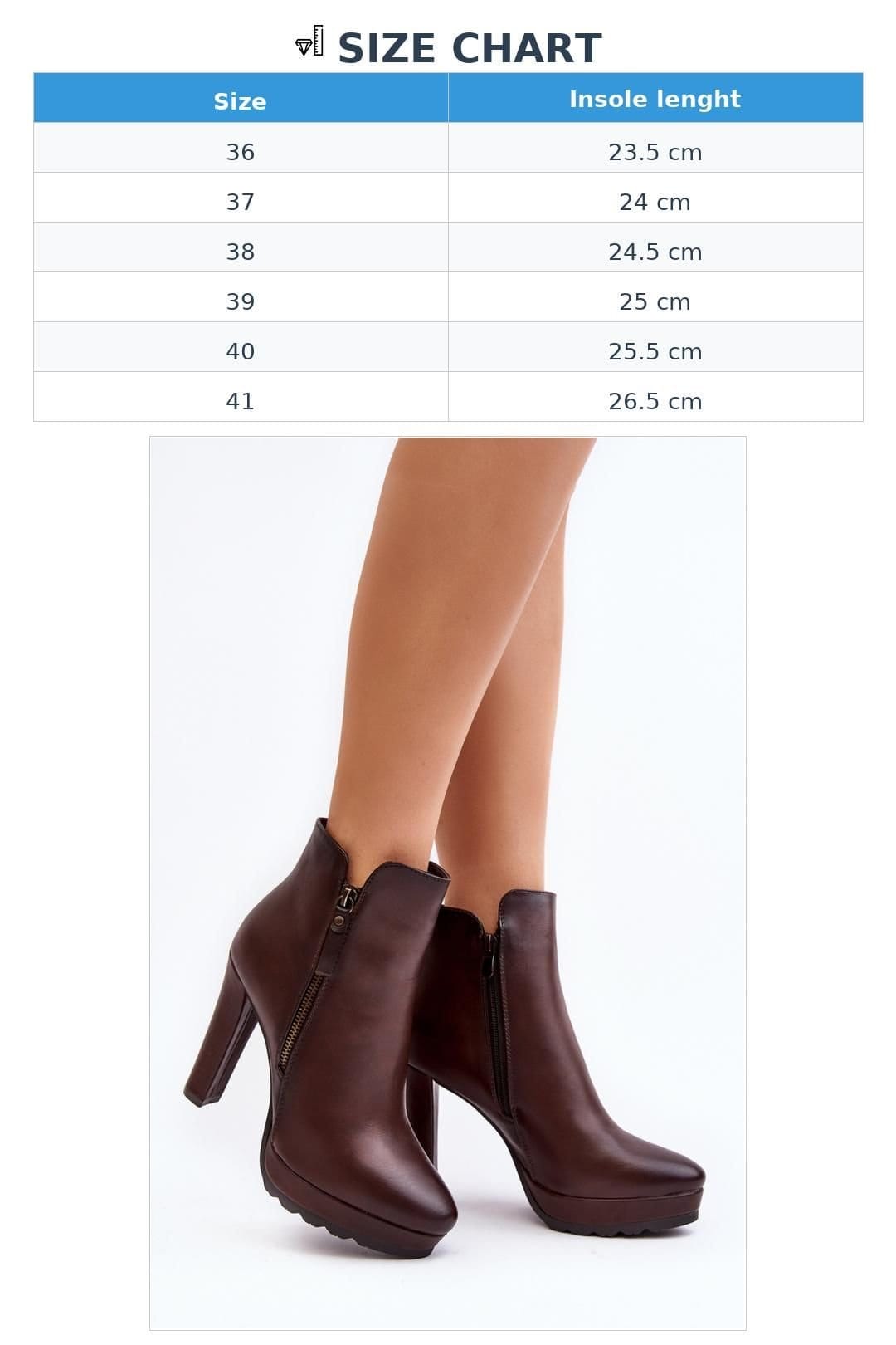 Love Lace Love Lace Women's Heel Boot Platform Stiletto Insulated Almond Toe Ankle in Brown - 4