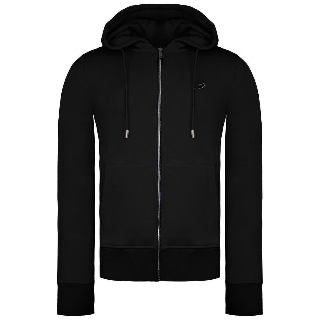 BoxRaw BoxRaw Men's Long Sleeve Zip Up Graphic Logo Black Track Jacket