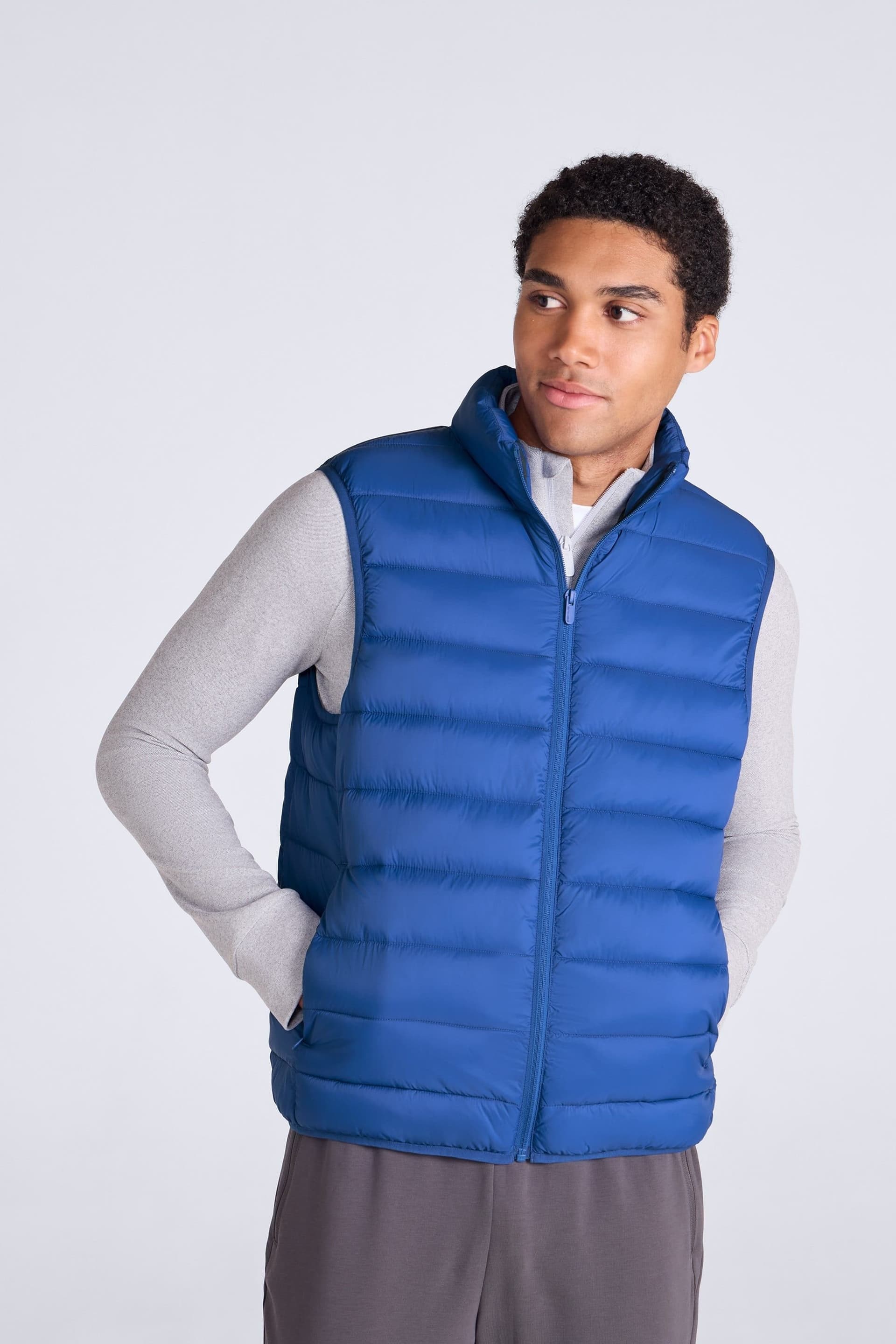 Animal Animal Men's 'Light Cosi' Lightweight Water Resistant PFC Free Warm Padded Gilet in Bright Blue