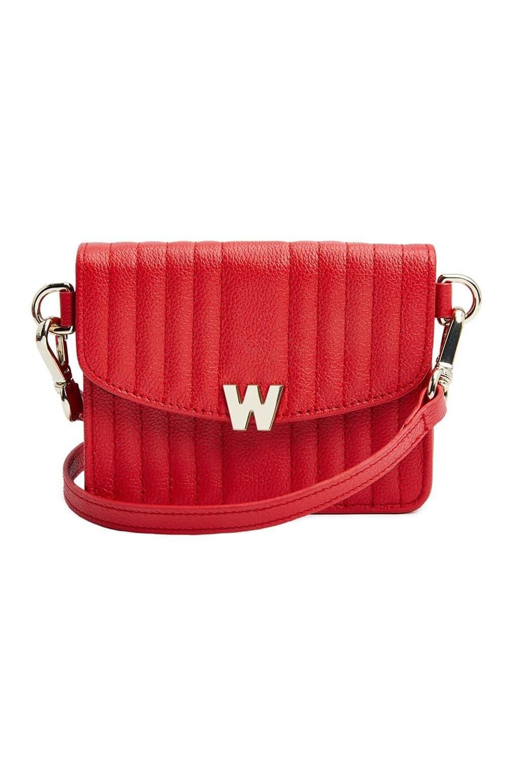 Wolf WOLF Women's Mimi Mini Bag with Wristlet & lanyard in Red