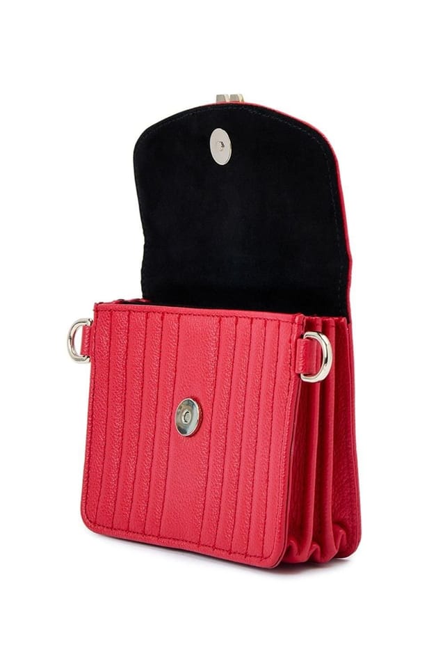 Wolf WOLF Women's Mimi Mini Bag with Wristlet & lanyard in Red - 2