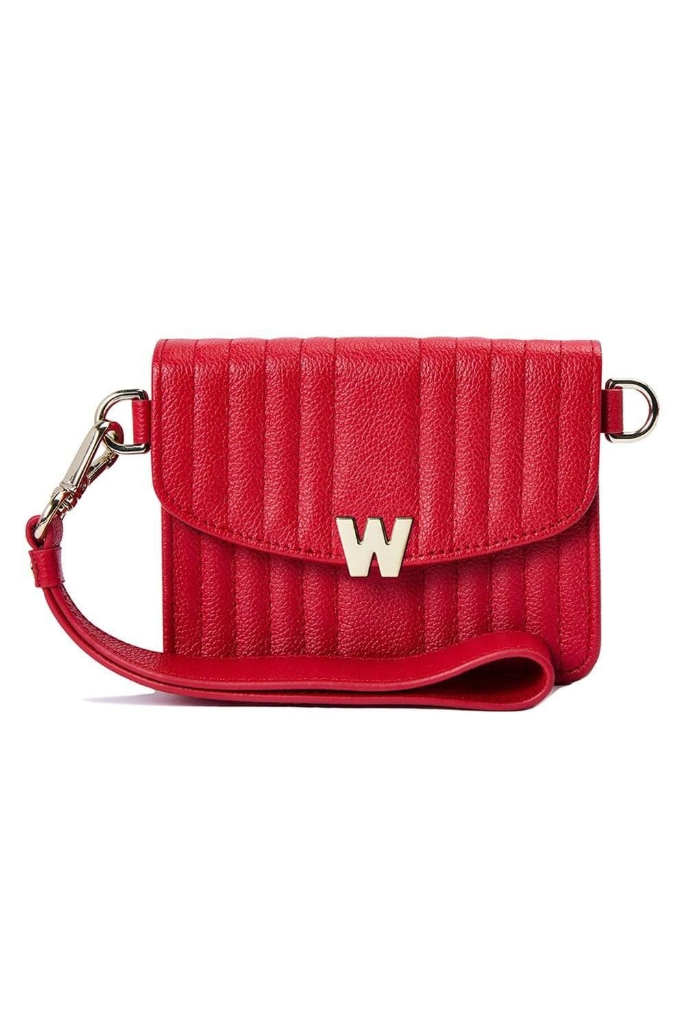 Wolf WOLF Women's Mimi Mini Bag with Wristlet & lanyard in Red - 4