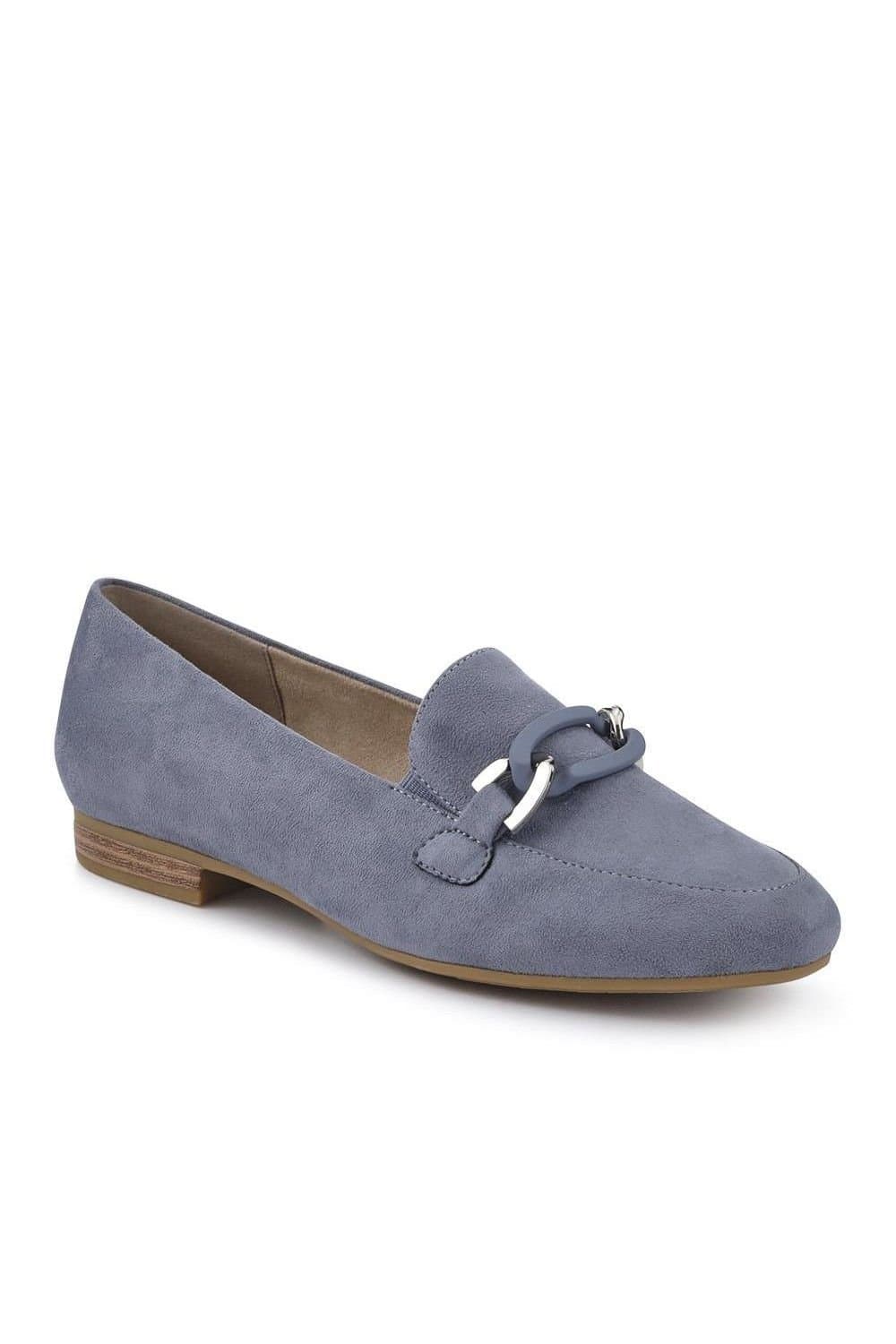 Pavers Pavers Women's Baby Blue Suede Loafers
