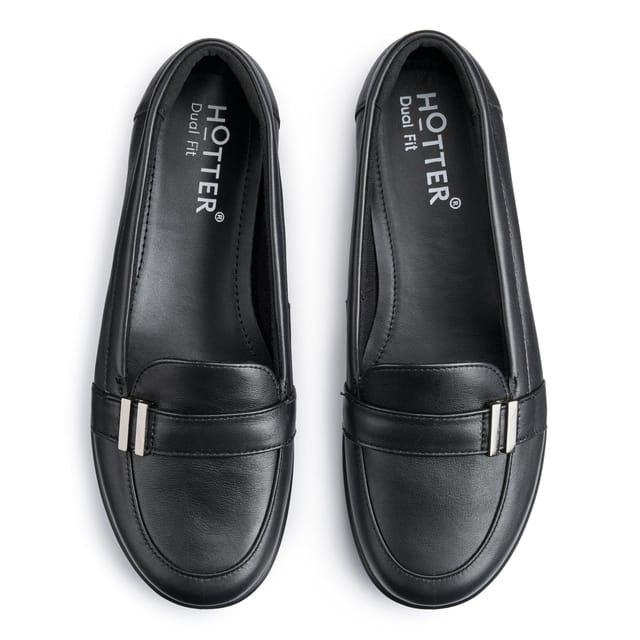 Hotter Hotter Women's Wide Fit 'Clay' Loafers in Black - 3