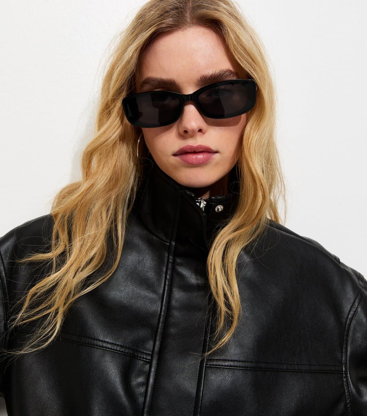 New Look New Look Black Rectangle Sunglasses
