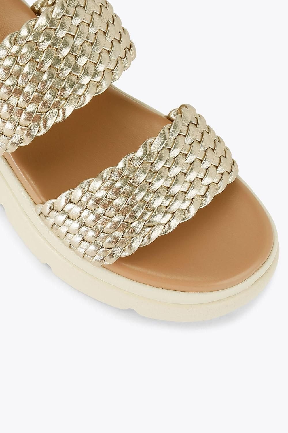 Carvela Carvela Women's 'Krypton Weave' Leather Sandals in Gold - 4