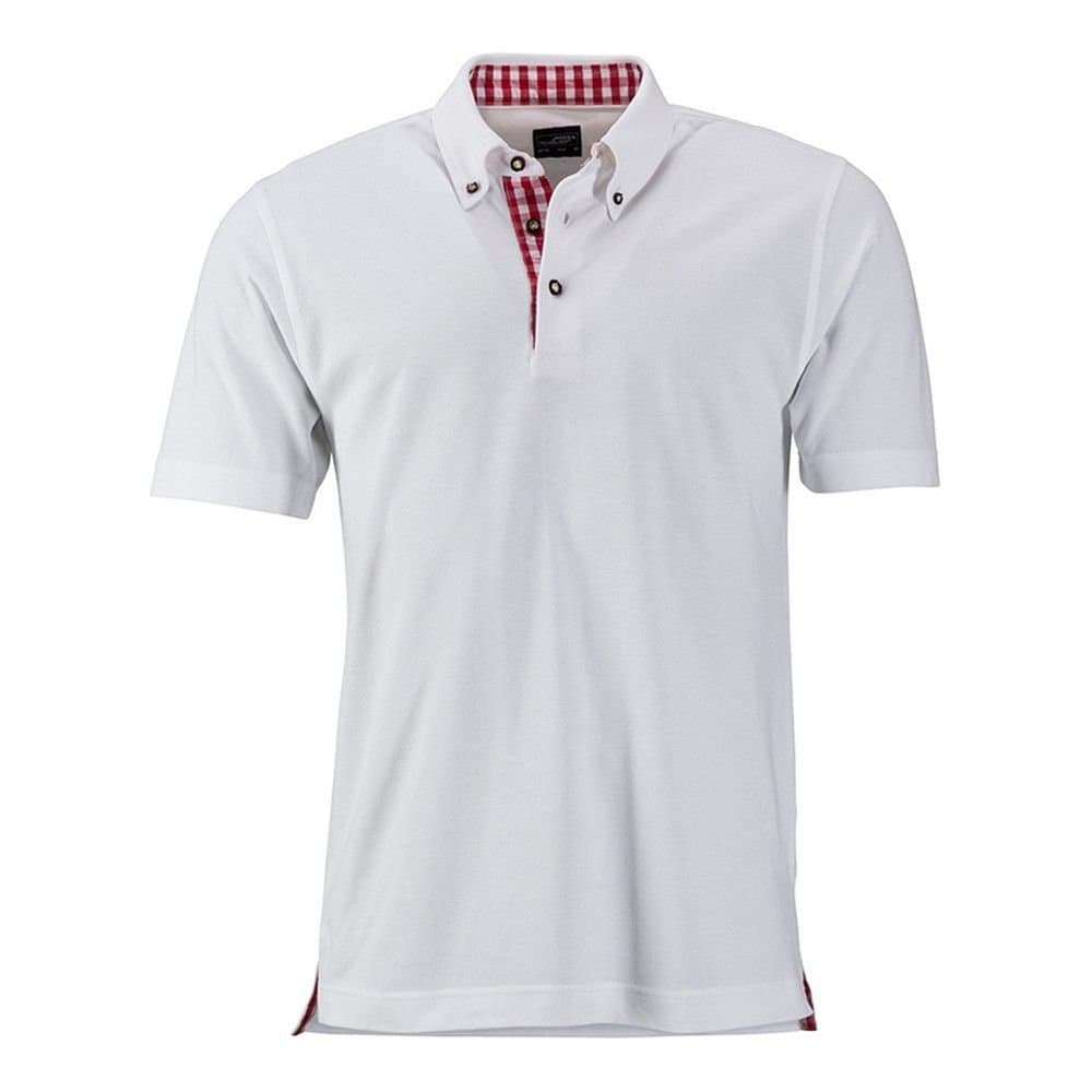 James and Nicholson James and Nicholson Men's Traditional Polo Shirt in White