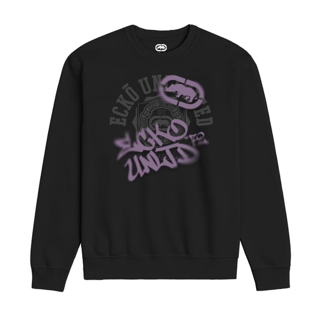 Ecko Untld. Ecko Untld. Men's Varsity Tagged Sweatshirt in Black - 2