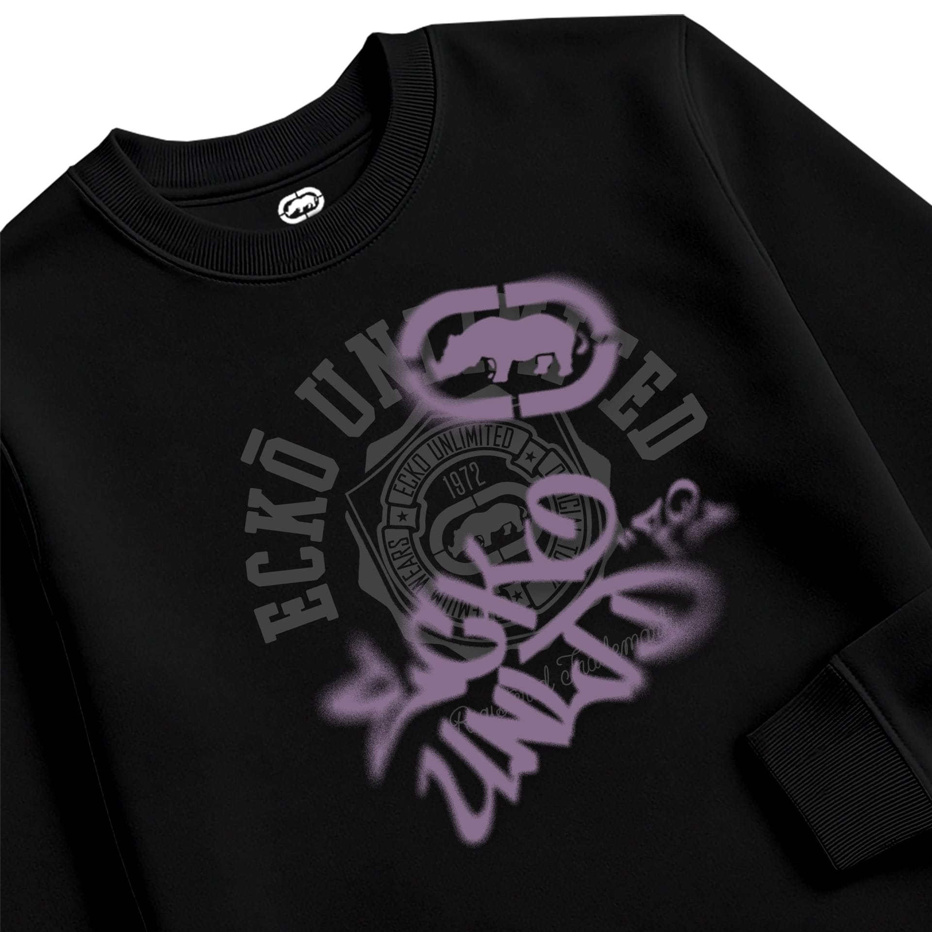 Ecko Untld. Ecko Untld. Men's Varsity Tagged Sweatshirt in Black - 4