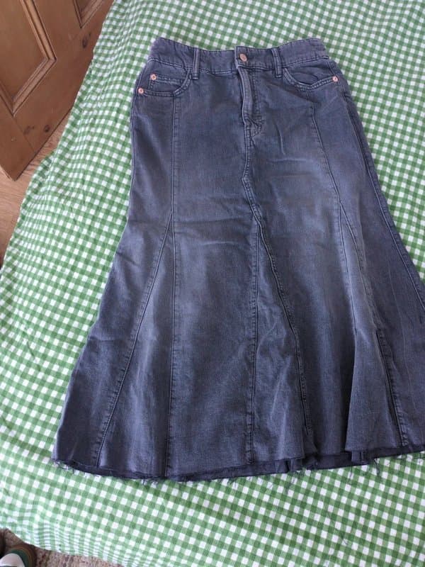 Bershka Bershka Denim Midi Skirt Grey EUR 36