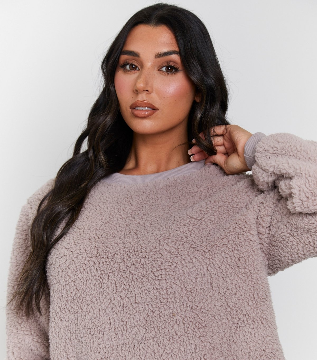 Loungeable Women's Light Brown Borg Pyjama Set Loungeable New Look - 3