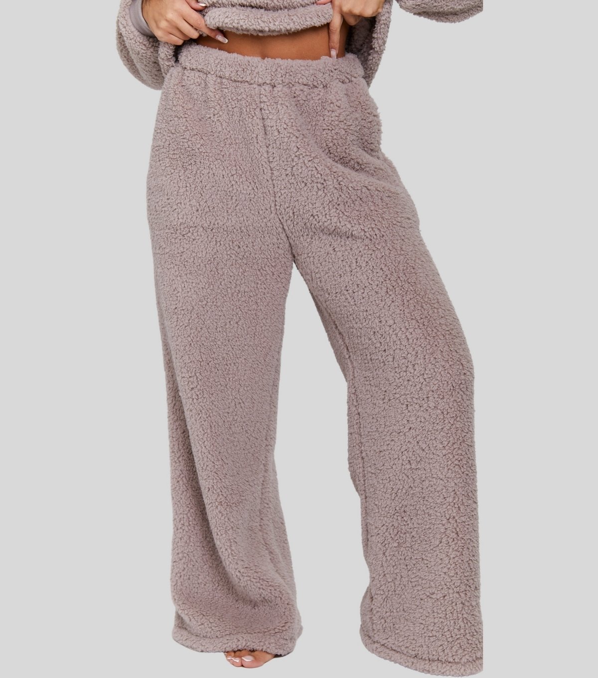 Loungeable Women's Light Brown Borg Pyjama Set Loungeable New Look - 4