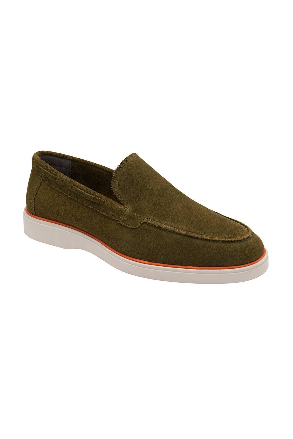 Frank Wright Frank Wright Men's Suede 'Simmons II' Loafers in Green - 3