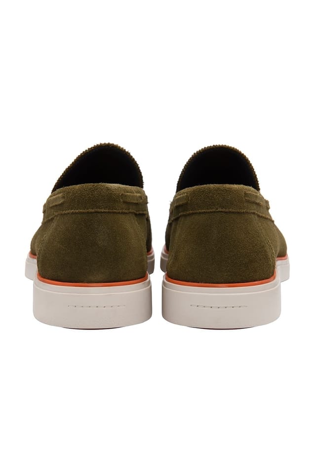 Frank Wright Frank Wright Men's Suede 'Simmons II' Loafers in Green - 3