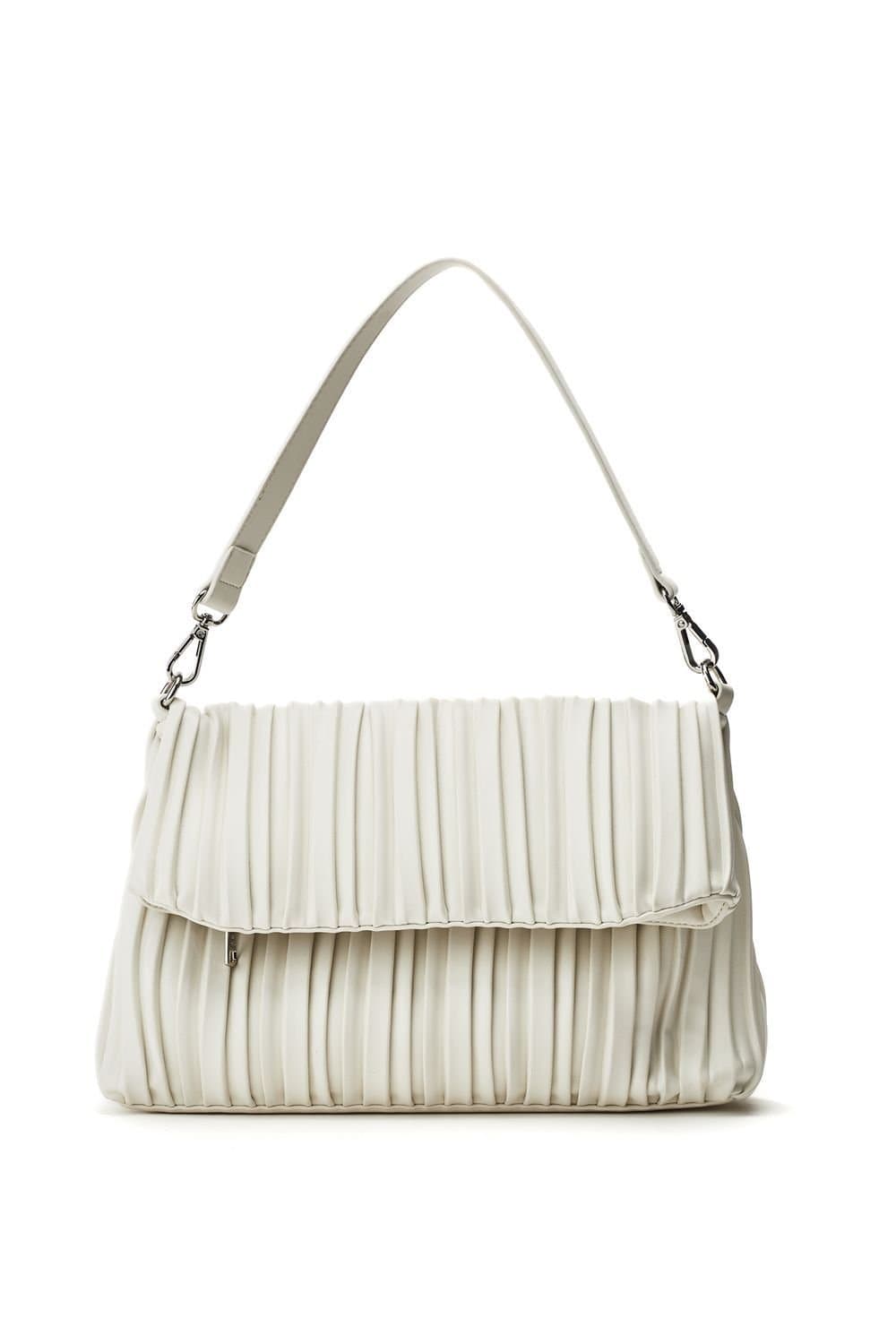 Moda in Pelle Moda In Pelle Women's 'Stella Bag' Porvair Clutch Bags in Off-White