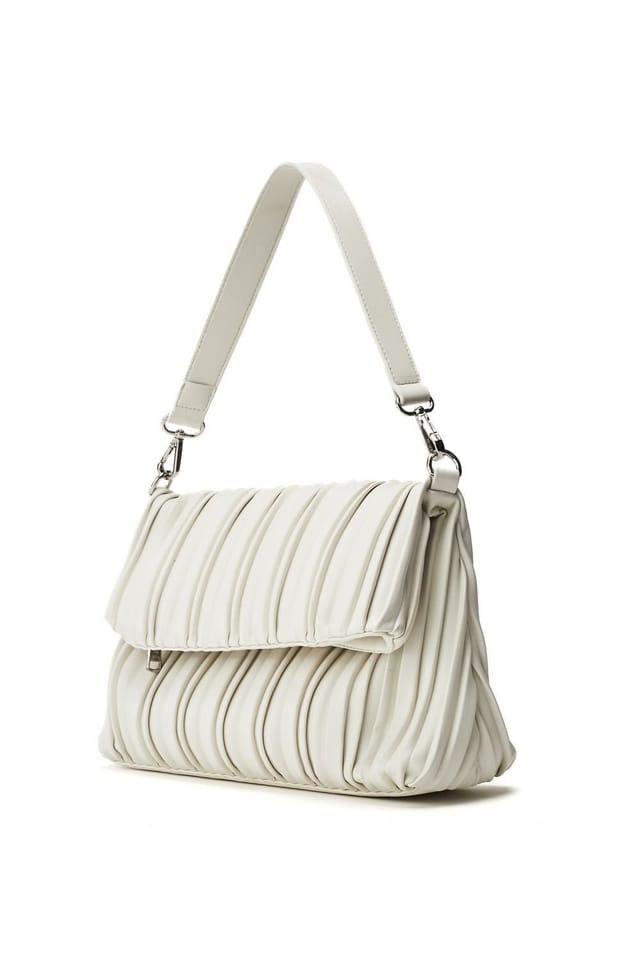 Moda in Pelle Moda In Pelle Women's 'Stella Bag' Porvair Clutch Bags in Off-White - 3