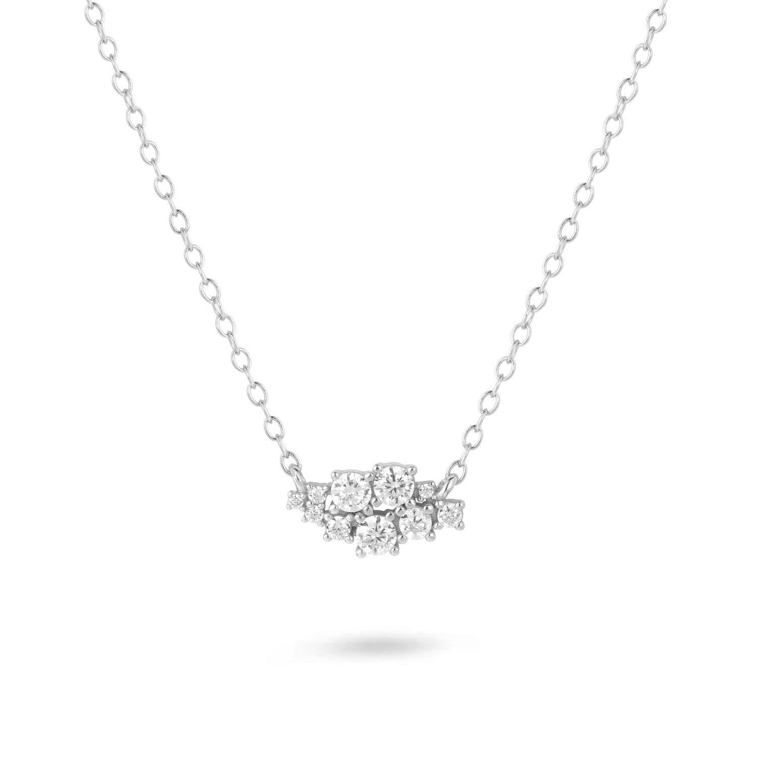 Gold Trip Gold Trip Silver Crystal Cluster Necklace