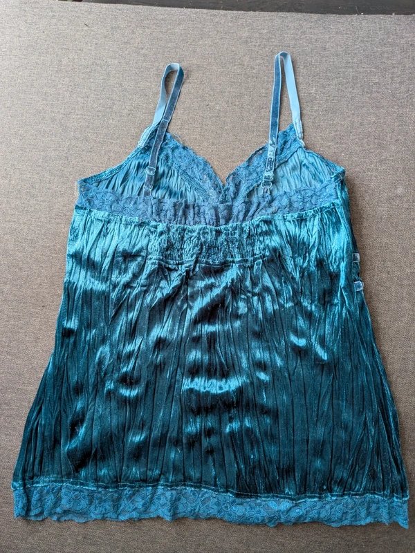 New Look New Look Teal strappy cami top - 1