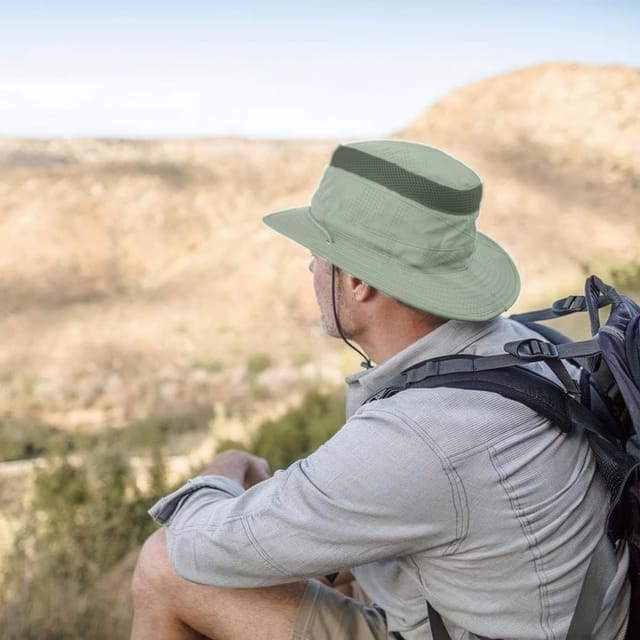 Sunday Afternoons Sunday Afternoons Men's 'Charter Escape' UPF 50+ Pack-Flat Travel Fedora in Pale Green - 2