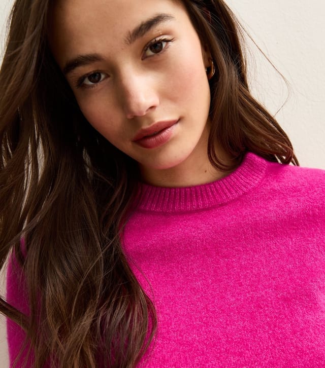 New Look Women's Dark Pink Crew Neck Jumper New Look - 2