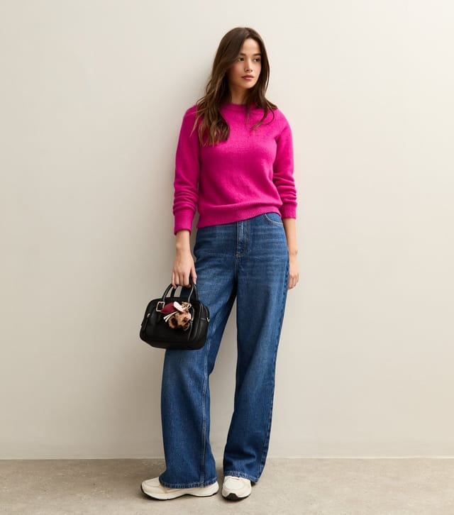 New Look Women's Dark Pink Crew Neck Jumper New Look - 3