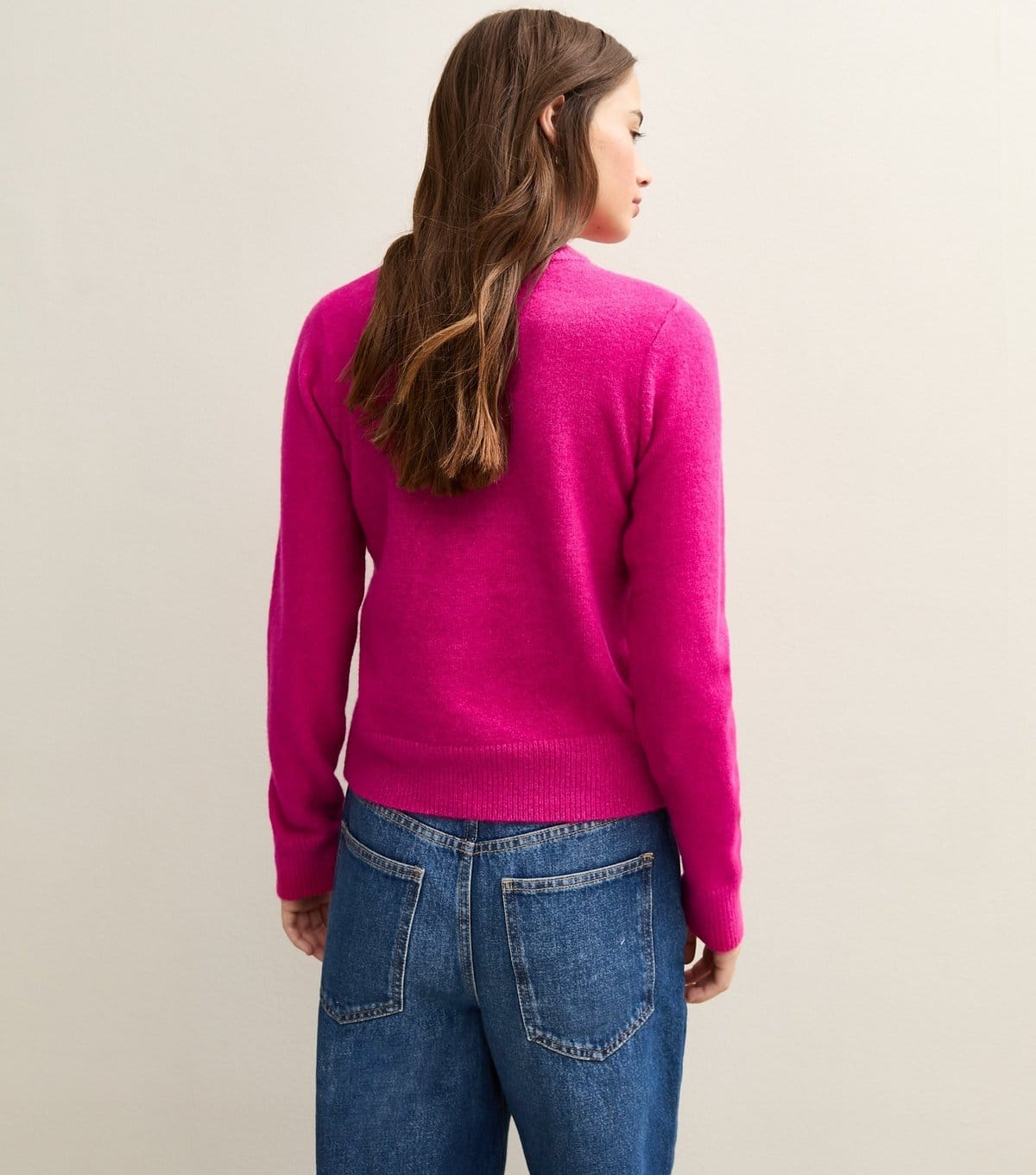 New Look Women's Dark Pink Crew Neck Jumper New Look - 4