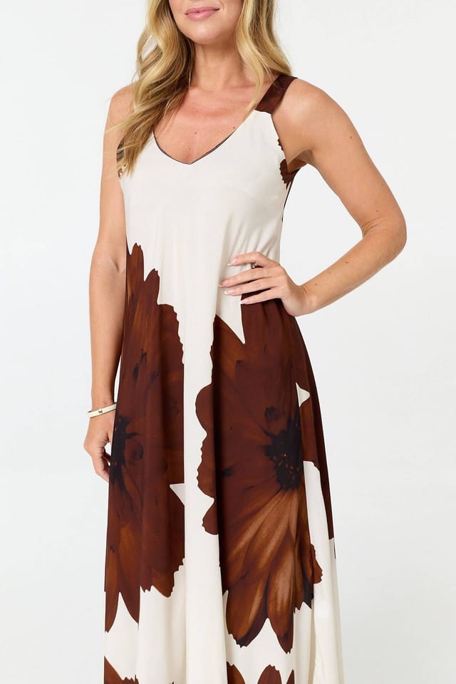 Izabel London Izabel London Women's Floral Sleeveless Relaxed Maxi Dress - 2